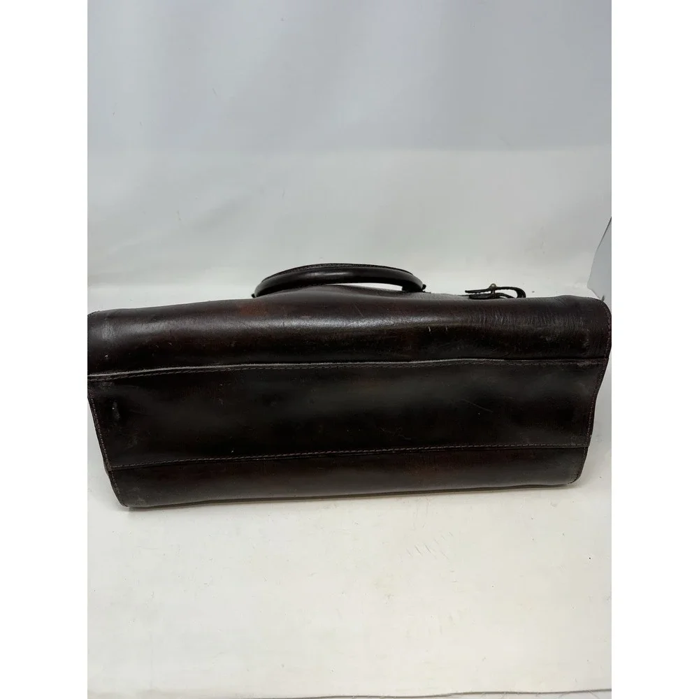 Sandast Sac De Jour‎ Travel Business Bag leather Rare Brown Patina Briefcase